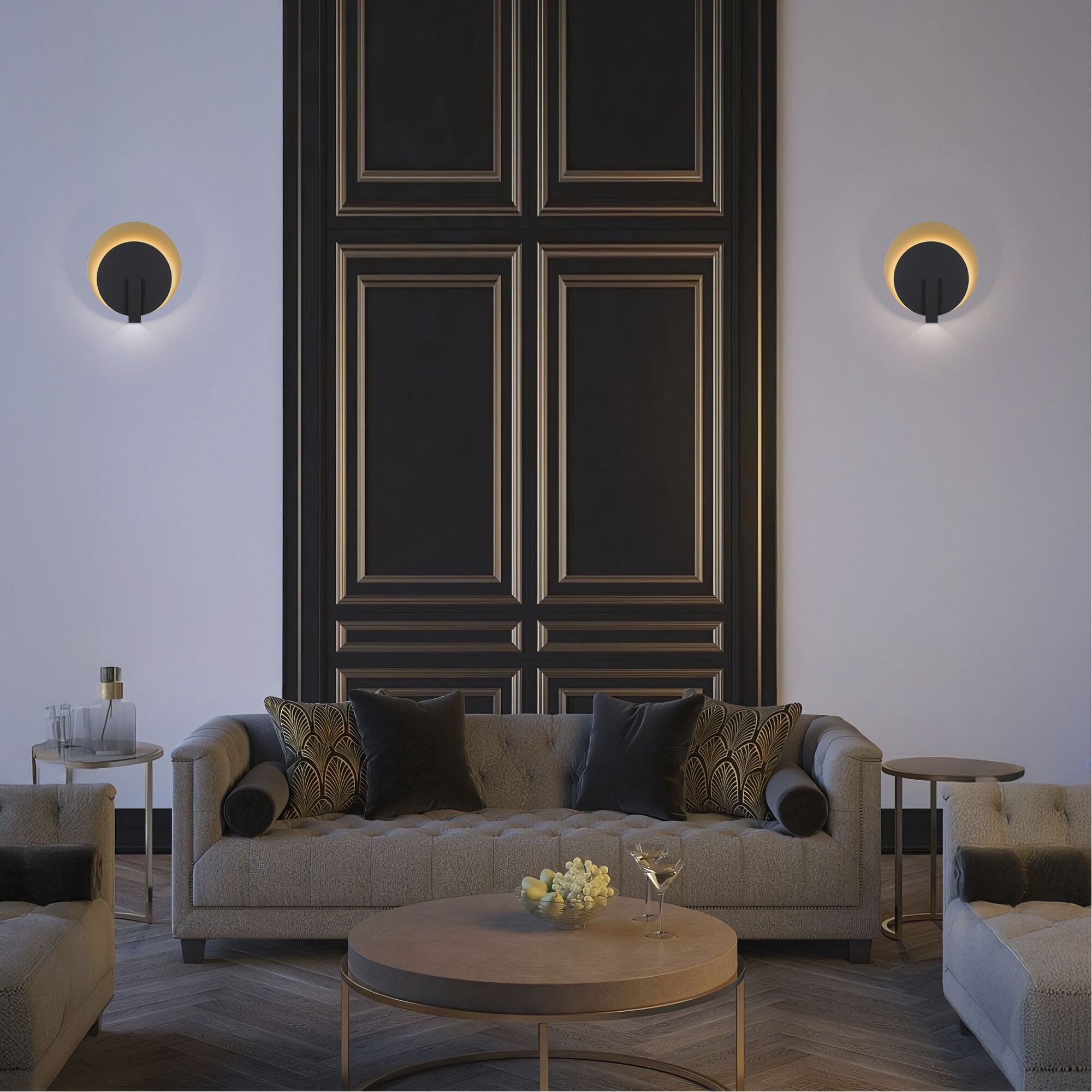 Eclipse LED 18.75 inch Sand Black Outdoor Wall Sconce